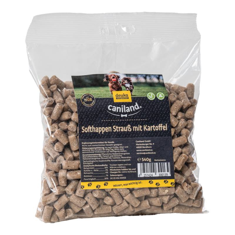 Caniland Softhappen mit Strauß getreidefrei - Sparpaket: 2 x 540 g von Caniland