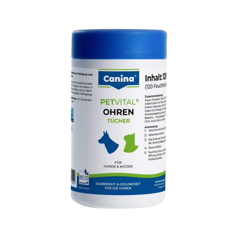 Canina Petvital Ohrentücher - 120 Tüchers von Canina