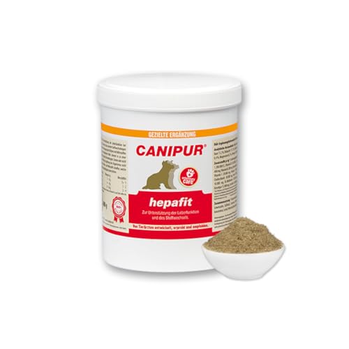 Vetripharm Canipur hepafit | 150 g | Ergänzungsfuttermittel für Hunde | Kann zur Unterstützung der Leberfunktion und des Stoffwechsels beitragen | Bei chronischer Leberinsuffizienz von Canipur