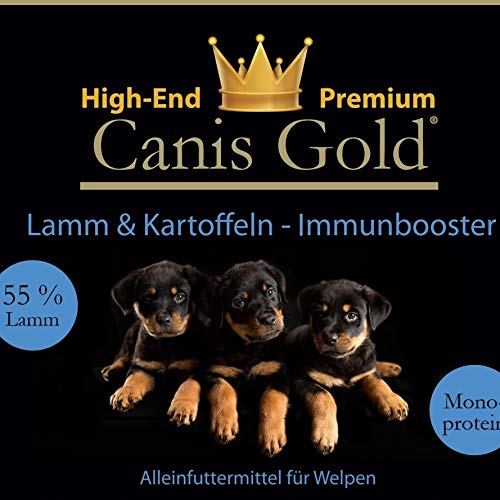 5 kg Canis Gold Welpen | Junior Lamm & Kartoffel | 55,3% Fleisch | Monoprotein Trockenfutter für alle Hunderassen von Canis Gold