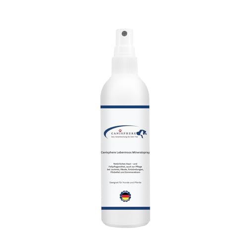 Canisphere Lebermoos Mineralspray für Hunde und Pferde, natürliche Haut- und Fellpflege bei Juckreiz, Räude, Entzündungen, Pilzbefall und Sommerekzem von Canisphere