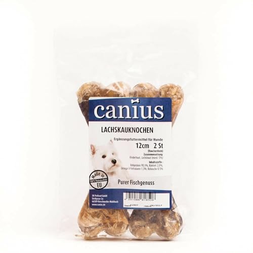 Canius Lachskausnack in Knochenform 12cm 2er Pack von Canius