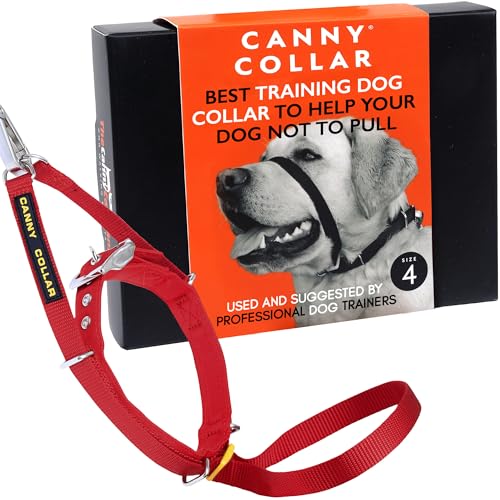 Canny Collar Halsband für Hunde, einfache und effektive Hilfe beim Hundetraining und verhindert das Ziehen von Hunden - Rot von Canny