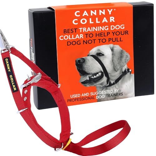 Canny Collar Halsband für Hunde, einfache und effektive Hilfe beim Hundetraining und verhindert das Ziehen von Hunden - Rot von Canny