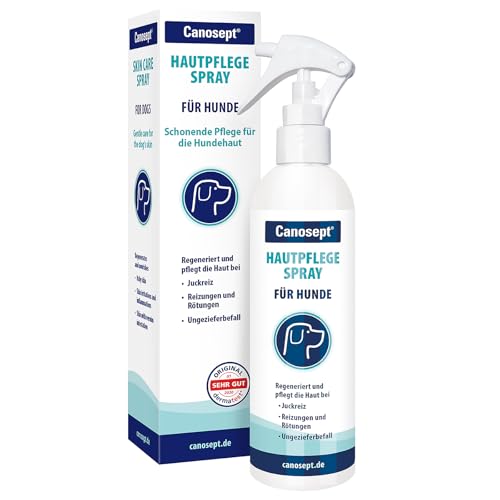 Canosept Hautpflegespray für Hunde 250ml - Milben Hund - Grasmilben bekämpfen Hund - Juckreiz Hund - Milbenspray Hunde - Grasmilben Hund - Regeneriert die Haut bei Reizungen & Entzündungen von Canosept