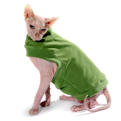 Caracaleap Hund Pullover - Weiche und Warm T-Shirt Hunde Winter Frühling Kleidung Mantel Katzenpullover Pullover Sweater Weich Fuzzy für Kleine Hunde Katzen S Grün von Caracaleap