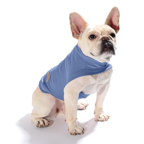 Caracaleap Hund Pullover - Hundemantel Weiche und Warm T-Shirt Hunde Winter Kleidung Mantel Katzenpullover Sweater für Mittelgroße Hunde L Dunkelblau von Caracaleap