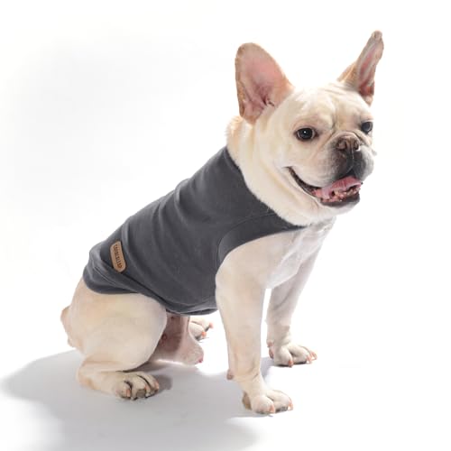 Caracaleap Hund Pullover - Hundemantel Weiche und Warm T-Shirt Hunde Winter Kleidung Mantel Katzenpullover Sweater für Mittelgroße Hunde XL Dunkelgrau von Caracaleap
