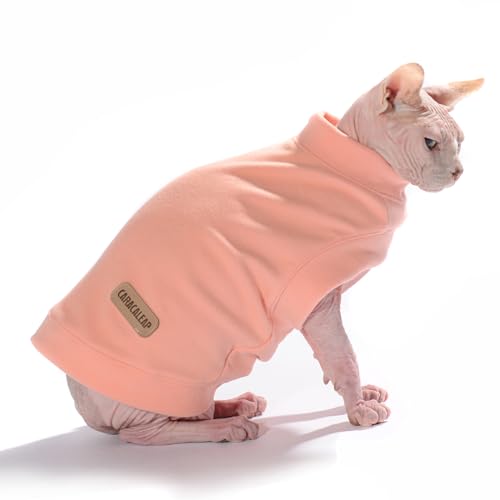 Caracaleap Hund Pullover - Weiche und Warm T-Shirt Hunde Winter Frühling Kleidung Mantel Katzenpullover Pullover Sweater Weich Fuzzy für Kleine Hunde Katzen S Orange-rosa von Caracaleap