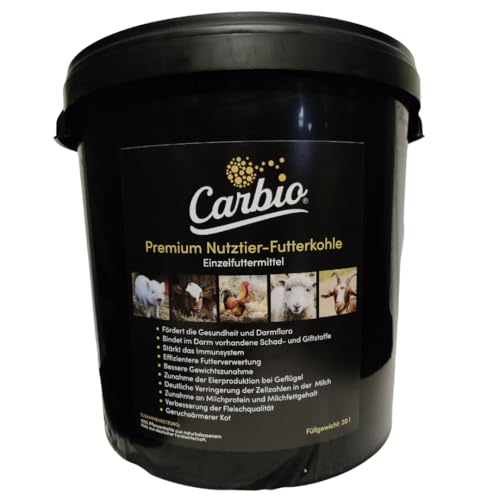 Carbio Premium Nutztier-Futterkohle - 20 l von Carbio