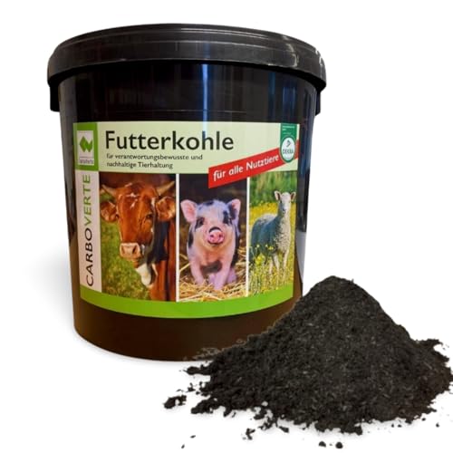 3,5 kg CarboVerte Futterkohle für Pferde, Rinder, Schweine und Geflügel, nach GMP+ FSA gesichert, 100% pflanzliche Kohle, staubfrei von Carbo Verte