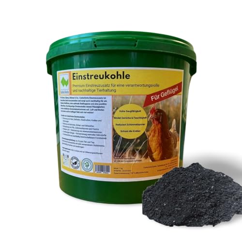 Carbo Verte Einstreukohle für Geflügel 1 kg, Einstreuzusatz für Enten, Gänse, Hühner & Co.,Schonung von Haut, Gefieder, Gliedmaßen, Krallen und Atemwegen, Reduzierung von Ammoniakemissionen Carbo Verte Einstreukohle für Geflügel 1 kg, Einstreuzusatz für Enten, Gänse, Hühner & Co.,Schonung von Haut, Gefieder, Gliedmaßen, Krallen und Atemwegen, Reduzierung von Ammoniakemissionen von Carbo Verte