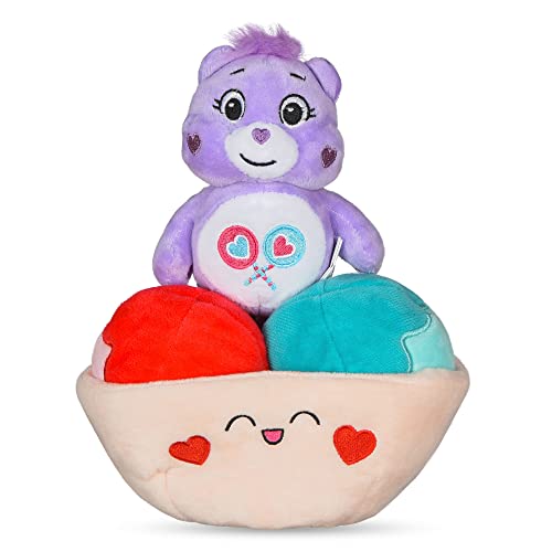 Care Bears Haustier-Plüsch-Quietschspielzeug, Bär mit Eisbecher, 20,3 cm mit Quietscher im Inneren, Share Bear für Hunde, quietschendes Plüsch-Spielzeug | Sammlerstück Pflegebären Hundespielzeug von Care Bear for Pets