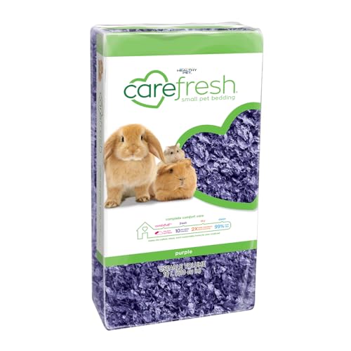 carefresh Staubfreies, Violettes Naturpapier für kleine Haustiere, mit Geruchskontrolle, 10 l von Carefresh