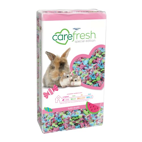 carefresh 99% staubfreies Tutti Frutti Naturpapier für kleine Haustiere mit Geruchskontrolle, 10 l von Carefresh