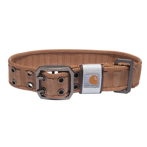 Carhartt Pet Voll Verstellbares breites Gurtband-Halsband für Hunde, Carhartt Brown, Größe M von Carhartt