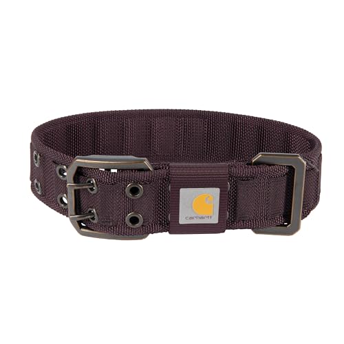 Carhartt Haustierhalsband für Hunde, vollständig verstellbar, breit, Weinrot, Größe L von Carhartt