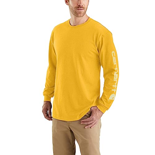 Carhartt Herren K231 Langarm Logo T-Shirt, Honeycomb Heather, Medium von Carhartt