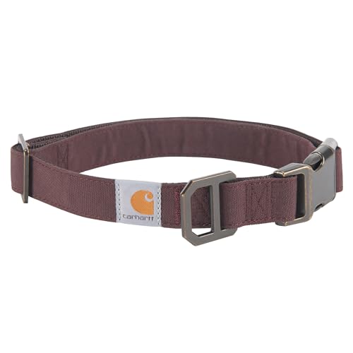 Carhartt Voll verstellbare Nylon-Gurtband-Halsbänder für Hunde, reflektierende Nähte für Sichtbarkeit, Deep Wine (Nylon-Segeltuch und Gurtband), Large von Carhartt