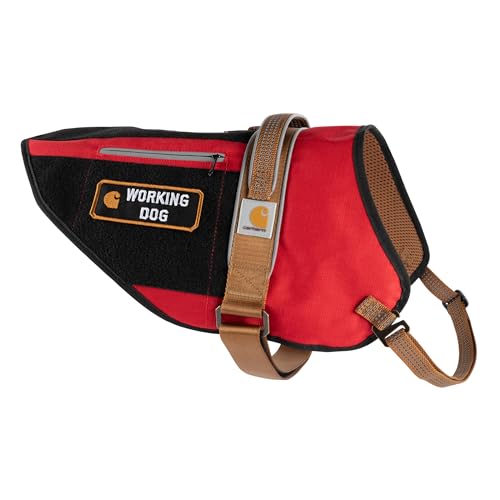 Carhartt Pet Vests, Service Dog Harness, M, High Risk Red/Carhartt Brown von Carhartt