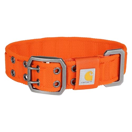 Carhartt Pet Voll Verstellbares breites Gurtband-Halsband für Hunde, strapazierfähiges Nylon zum Spazierengehen und Training, Blaze Orange, Größe L Carhartt Pet Voll Verstellbares breites Gurtband-Halsband für Hunde, strapazierfähiges Nylon zum Spazierengehen und Training, Blaze Orange, Größe L von Carhartt