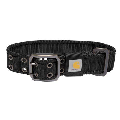 Carhartt Pet Voll Verstellbares breites Gurtband-Halsband für Hunde, strapazierfähiges Nylon zum Spazierengehen und Training, Schwarz, Größe L Carhartt Pet Voll Verstellbares breites Gurtband-Halsband für Hunde, strapazierfähiges Nylon zum Spazierengehen und Training, Schwarz, Größe L von Carhartt
