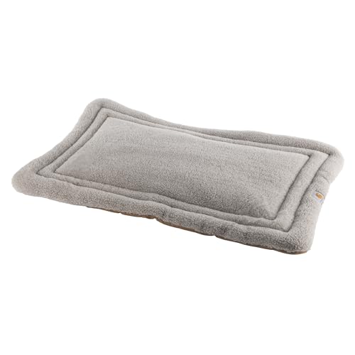 Carhartt Strapazierfähige, feste Sherpa-Top-Hunde-Windelunterlage, waschbare Enten-Leinen-Pads für Hunde, Sherpa-Top-Napper-Pad (Carhartt Brown) von Carhartt