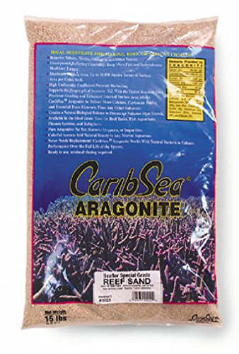 Carib Sea ACS00020 Aragonit Reef Sand für Aquarium, 6,8 kg von Carib Sea