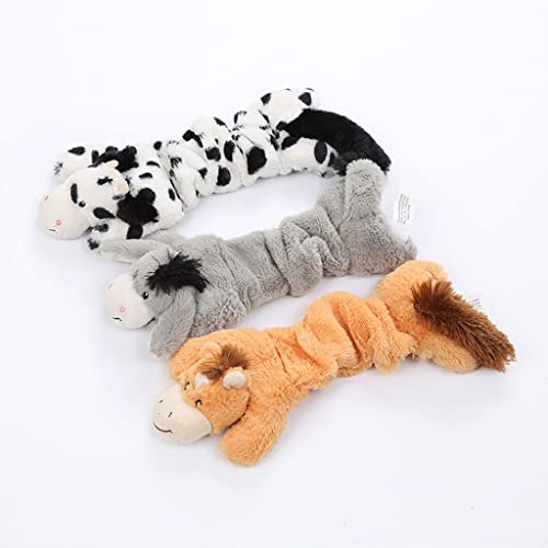 Affen-Katzenspielzeug Kühe Spielzeug Spielzeug Haustier -Utans Nagen Spielzeug Esel und Plüschhund Sounding Pet Toys (White, One Size) von Caritierily