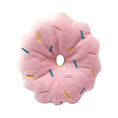 Beschäftigte Biene Katzenspielzeug Haustiere Haustier Hund Plüsch Vocal Donut Tier Cartoon Bissfeste Haustier Katze Hund Spielzeug Zubehör (Pink, One Size) von Caritierily