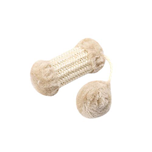 Caritierily Herzschlagkatze Für Welpen Cat Plus -Schleifzubehör Pet Pet Interaktives Spielzeug Kugelsäule Sisal Pet Toys (Beige, One Size) von Caritierily