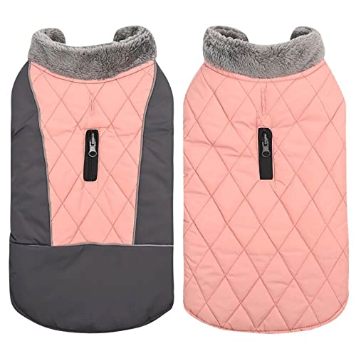 Clothes Costume Dog Fleece Sweater wasserdichter Haustiermantel Winter Warmer Hundemantel für kleine mittelgroße Hunde Doppelseitig tragbar Hält im Winter warm Fleece Pullover Hunde von Caritierily