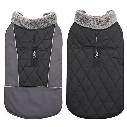 Clothes Costume Dog Fleece Sweater wasserdichter Haustiermantel Winter Warmer Hundemantel für kleine mittelgroße Hunde Doppelseitig tragbar Hält im Winter warm Fleece Pullover Hunde von Caritierily