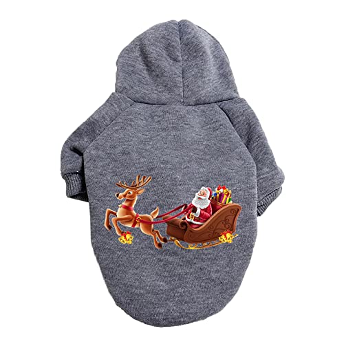 Dog Hoodie Dog Sweater Weihnachten Weihnachten Deer Santa Hundepullover Hundekleidung Kostüm Haustierkostüm Haustierkostüm Günstige Hundepullover von Caritierily