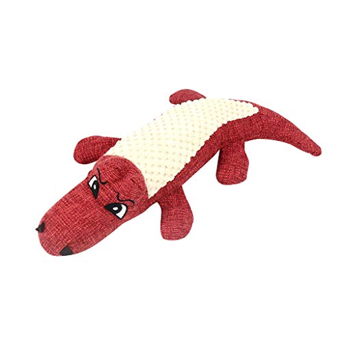 Katzengeschenke Haustier Hund Kauspielzeug Lärm Tierspielzeug Spielzeug Hund Leinen Zähne Reinigung Quietschendes Haustier Spielzeug (Red, One Size) von Caritierily