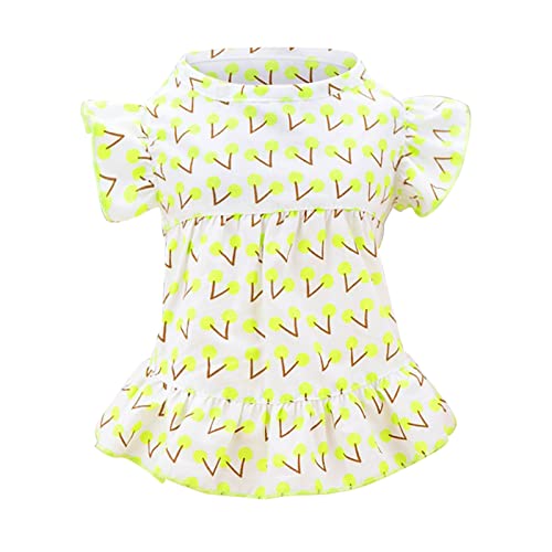 Prinzessin Hund Kleid Spitze Tutu Haustierkleider Frühling und Sommer Haustierkleidung Frühling Niedlicher Haustierbedarf Baumwollkleider Dünner Rock von Caritierily