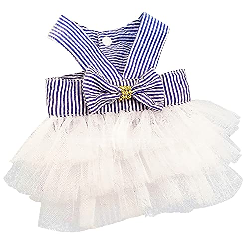 Caritierily Tutu Kleid Hündchen Prinzessin Kleidung Kostüm Kleidung Rock Netzspitze für Hund Blase Prinzessin Kleidung Kleidung Katze Mode Hund Prinzessin Welpe Hund gestreifter Hund Tierkleidung von Caritierily