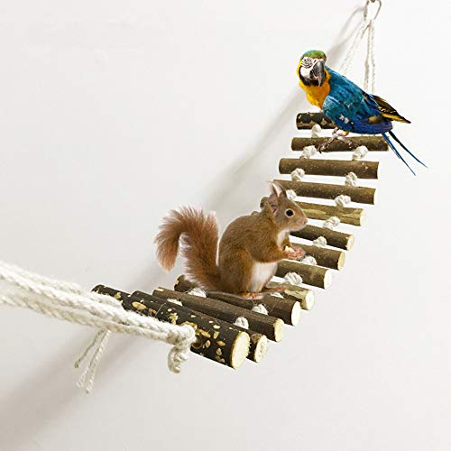 Vögel Spielzeug Spielzeug Kleine Hamster Ratte Brückenleiter Zubehör Käfig Haustier Andere (Brown, One Size) von Caritierily