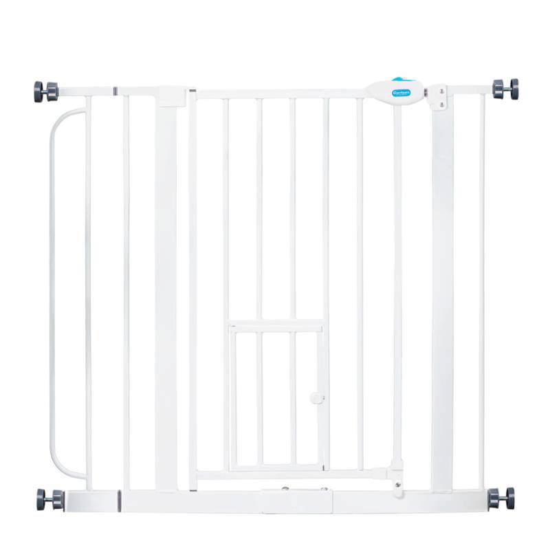 Carlson Absperrgitter Pet Gate mit Katzentür - Höhe 76,2 cm, Breite 73,66 bis 92,71 cm von Carlson Pet Products