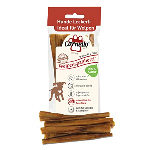 Carnello Hundeleckerli kleine Hunde – Welpenspaghetti – Welpen Leckerlies, Leckereien für Hunde, Hundesnack – Hundeleckerli Getreidefrei - Leckerlibeutel klein (1 x 30g) von Carnello