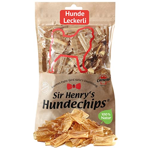 Carnello Hundesnack – Sir Henry's Hundechips – Hundeleckerli, Hunde Leckerlis, Leckereien für Hunde – Hundeleckerli Getreidefrei - Wiederverschließbare Beutel (1 x 55g) von Carnello