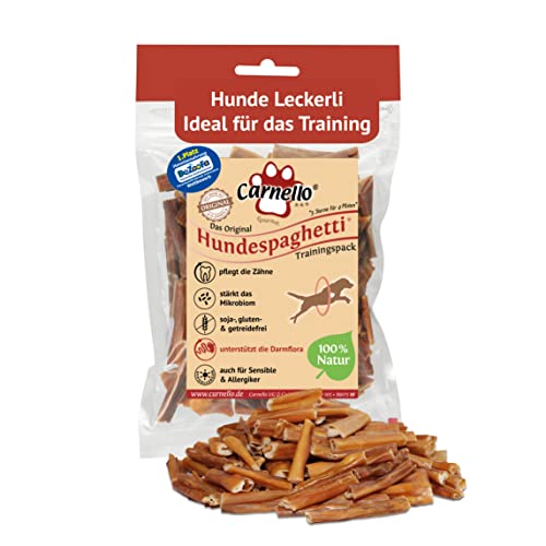 Carnello Trainingsleckerli Hunde – Hundespaghetti Training – Hunde Leckerlis, Leckereien für Hunde – Hundeleckerli getreidefrei - Wiederverschließbare Beutel (1 x 100g) von Carnello