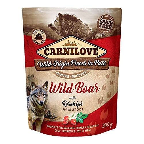 CARNILOVE 12x300 gr Dog Pouch wild zwijn/rozenbottel hondenvoer von CARNILOVE