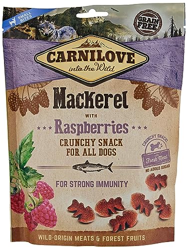 Carnilove Makrele mit Himbeeren, knusprige Snacks für alle Hunde von CARNILOVE