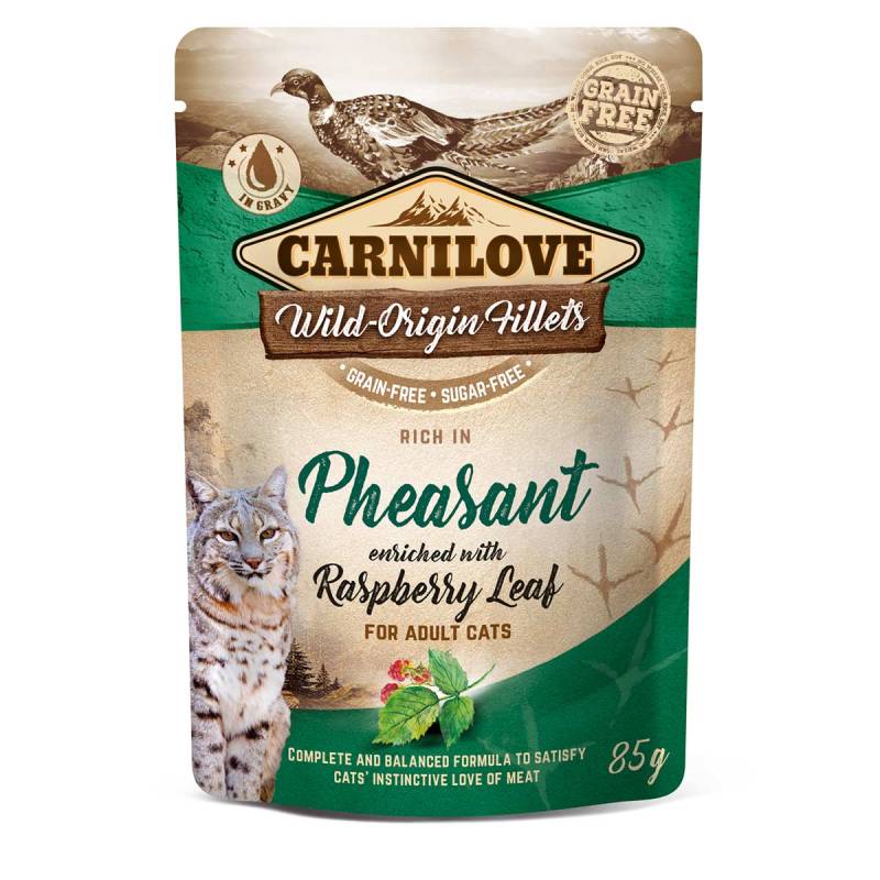 Carnilove Cat Pouch Ragout - Pheasant enriched with Raspberry Leaves 24x85g von Carnilove