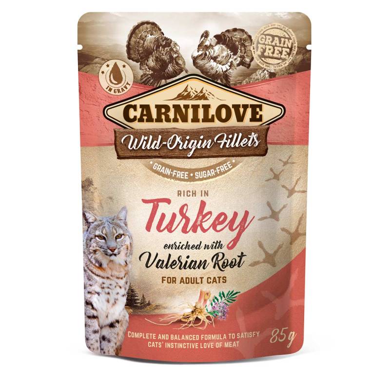 Carnilove Cat Pouch Ragout - Turkey enriched with Valerian 24x85g von Carnilove