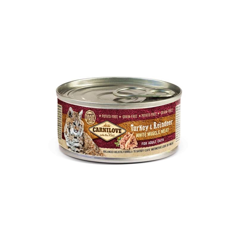 Carnilove Cat - Turkey & Reindeer for Adult Cats 12x100g von Carnilove