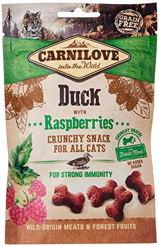 Carnilove Crunchy Snack Duck & Raspberries Awards für Katzen, 50 g, Packung mit 31 x 1,61 g, insgesamt: 50 g von CARNILOVE