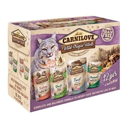 Carnilove Multipack Katzenfutter - Mahlzeitenbeutel - 12 x 85 g von Carnilove