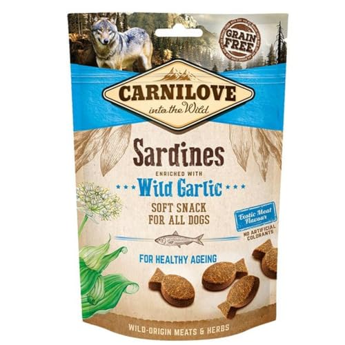 Carnilove Sardinen angereichert mit wildem Knoblauch Soft Snack für alle Hunde von CARNILOVE